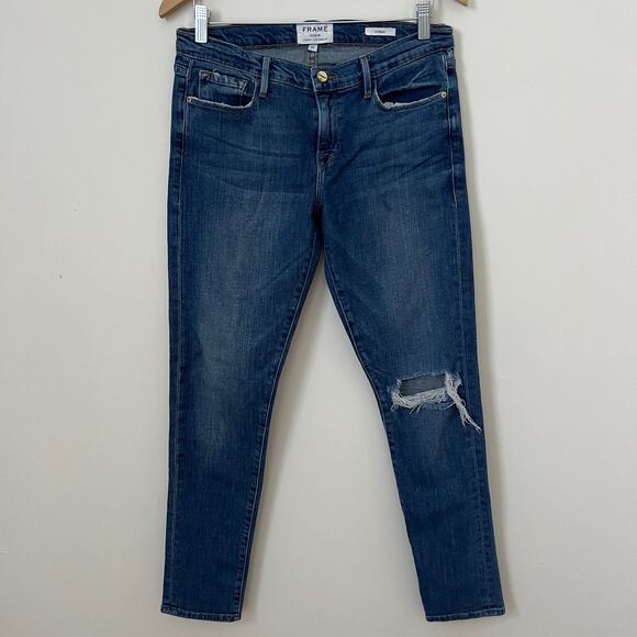 FRAME Denim LE GARCON Skinny Jeans Size 27 - Picture 1 of 9
